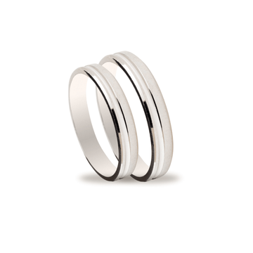 Βέρες Σετ Λευκόχρυσες MASCHIO FEMMINA SL20 - themelidisjewels